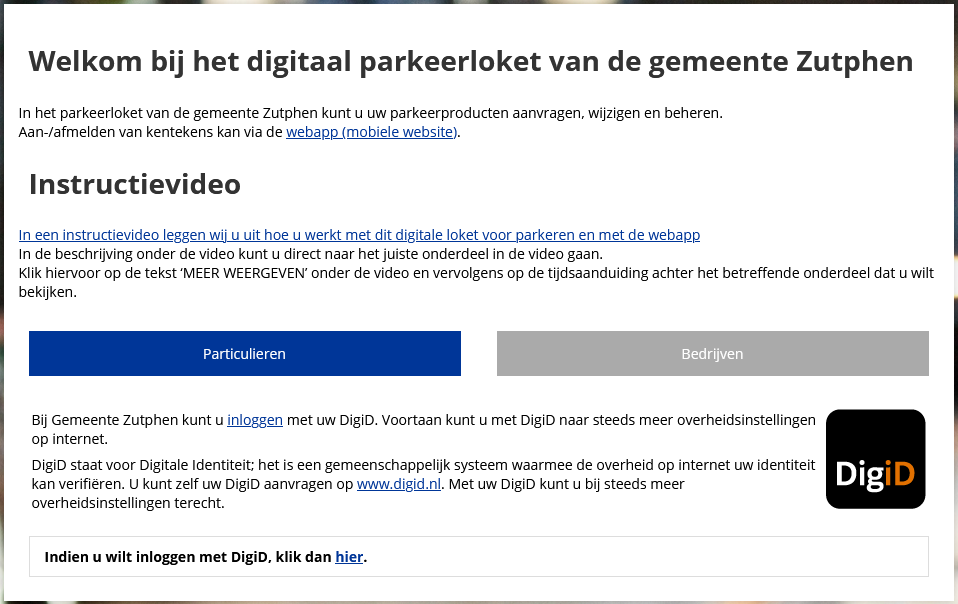 Zo Werkt Het Digitale Parkeerloket | Gemeente Zutphen